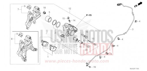 ETRIER DE FREIN ARRIERE CRF1100D4R de 2024